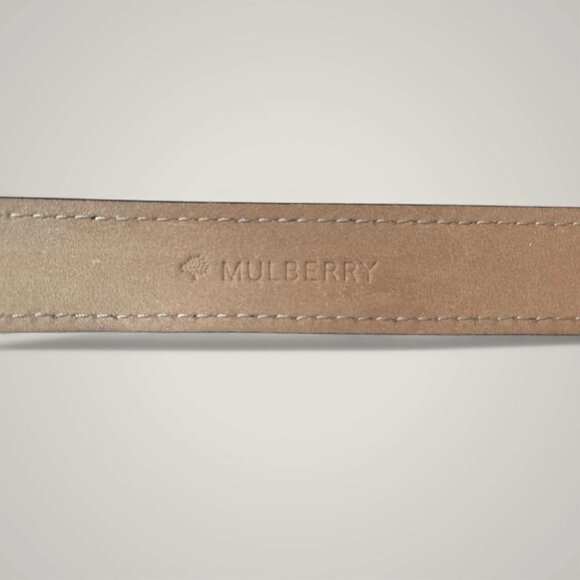 Mulberry leather Bracelet with a gold tone lock closure - Picture 4 of 6
